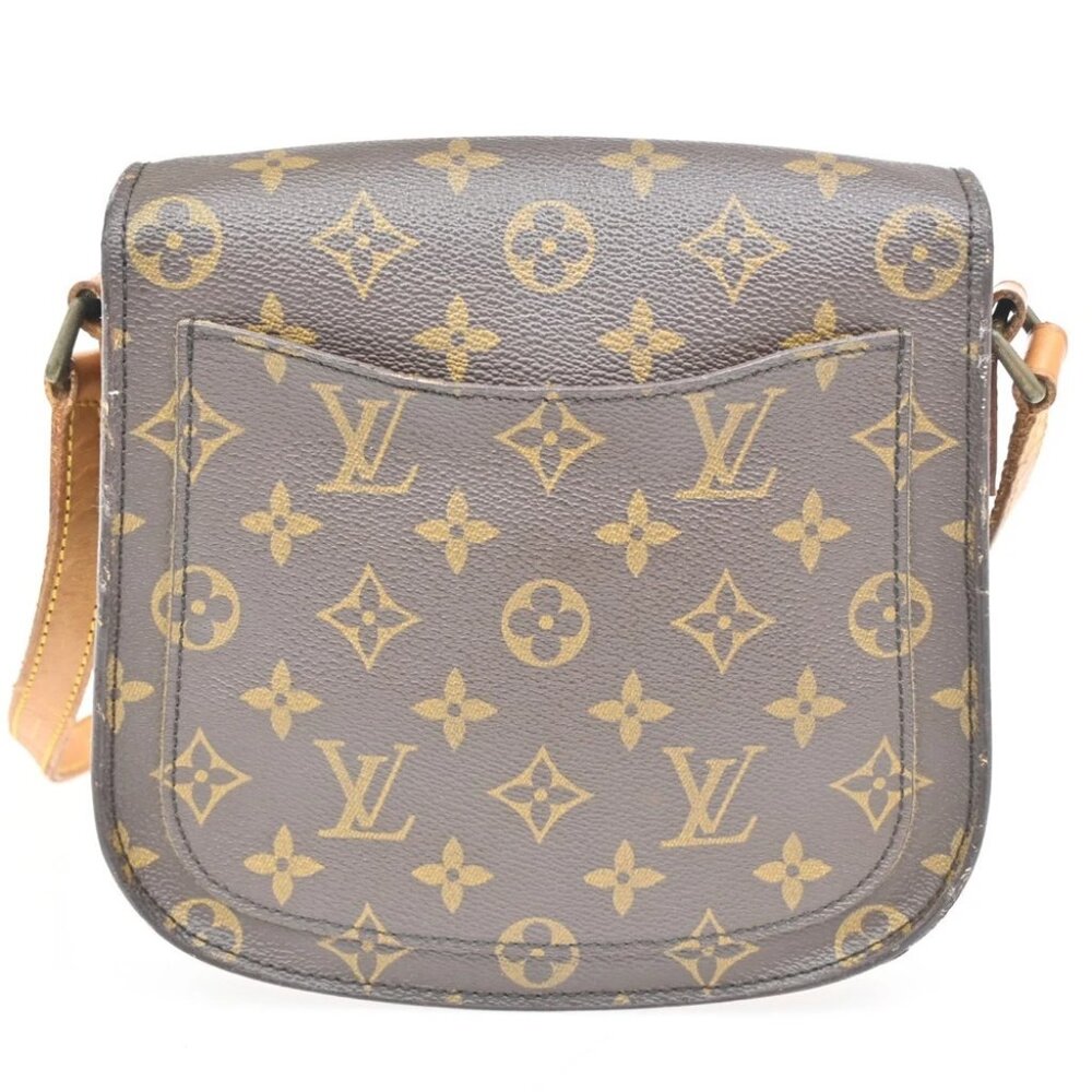 LOUIS VUITTON Saint Cloud MM Shoulder Bag Monogram Leather Brown - Picture 3 of 15